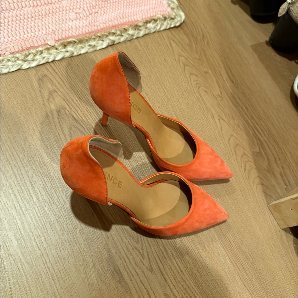 Vince Vibrant Orange Heels - Picture 2 of 3